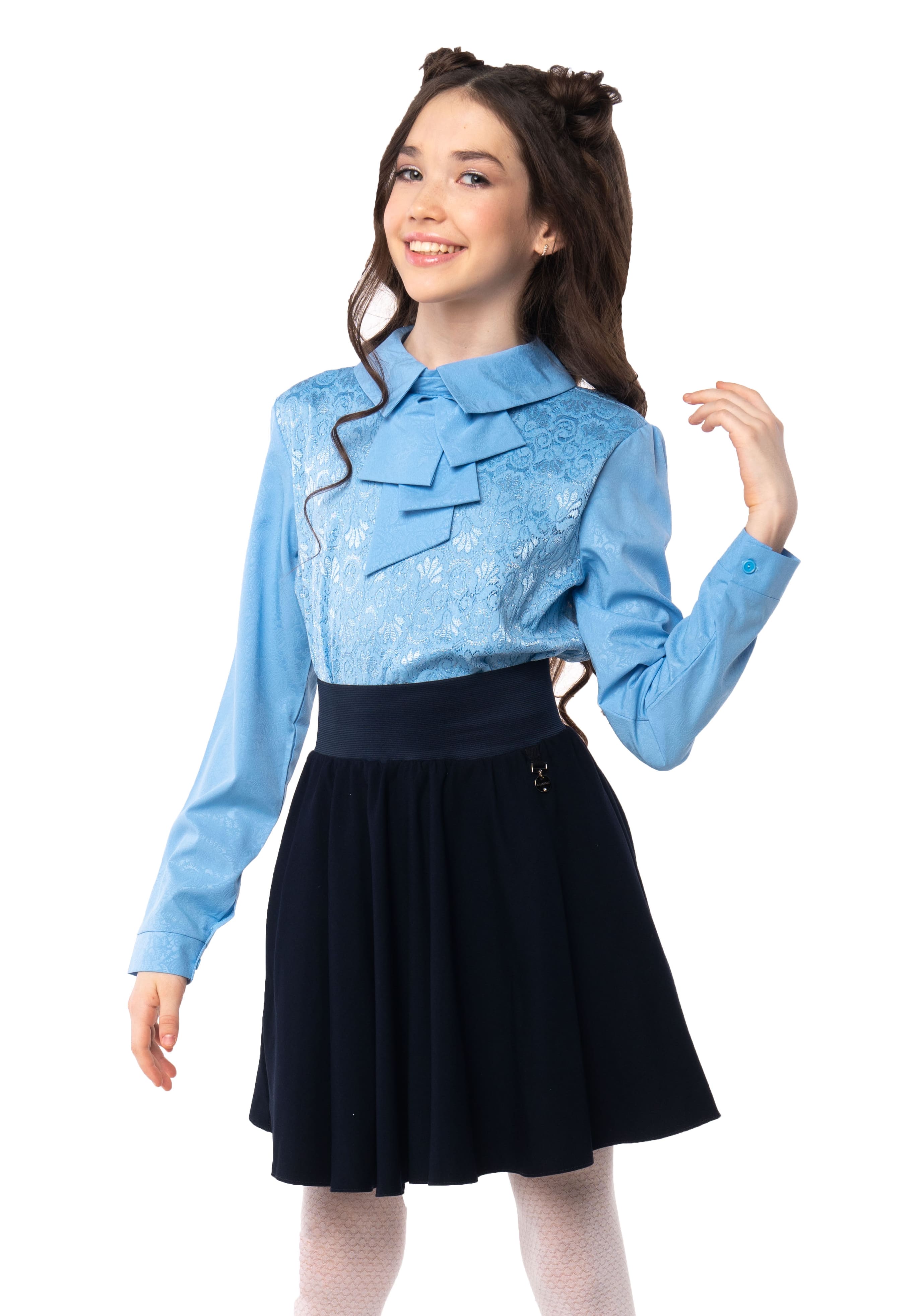 картинка Блузка голубая 20179 от магазина ОЛМИ