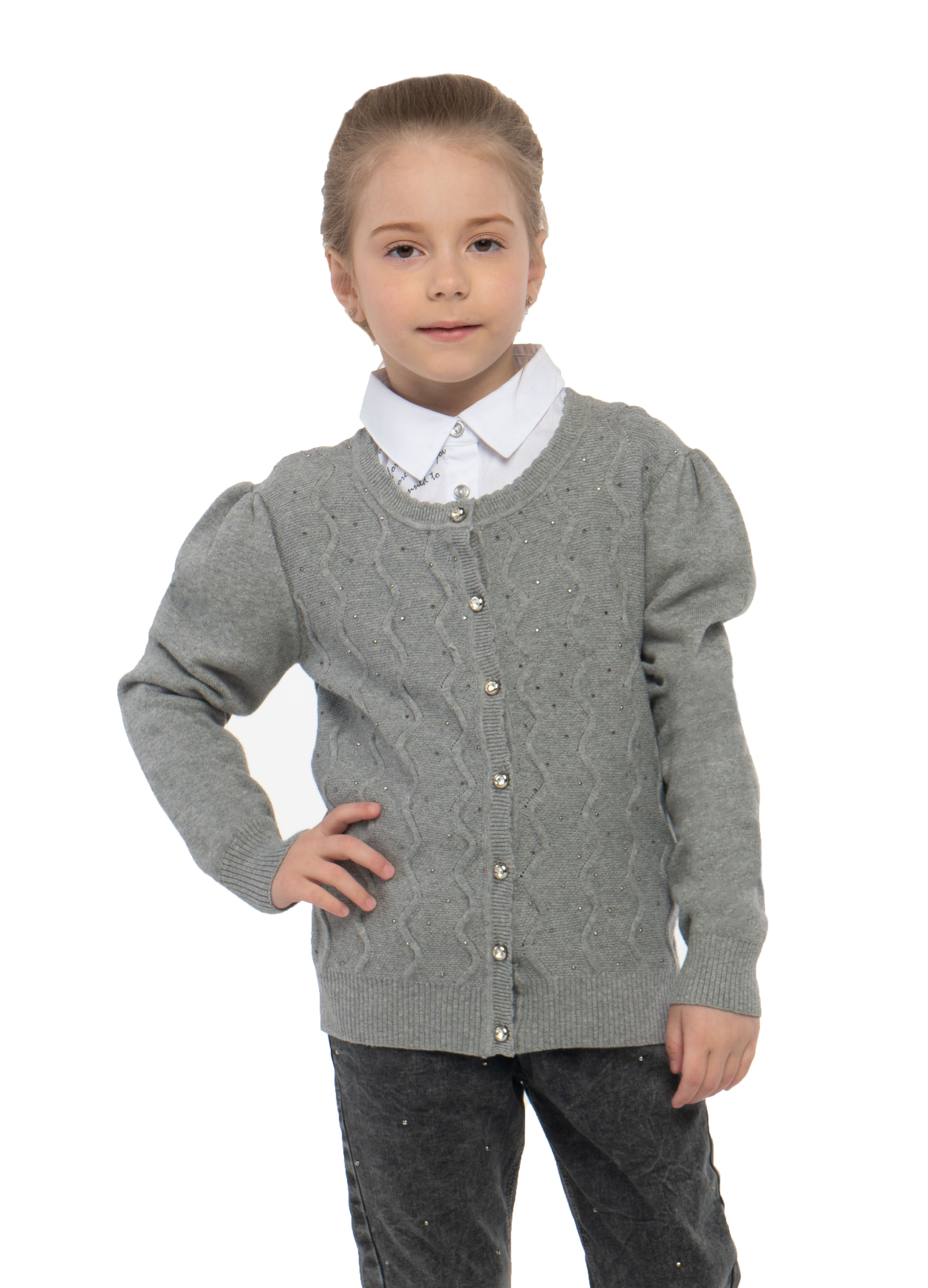 картинка Кардиган серый М3010 от магазина ОЛМИ